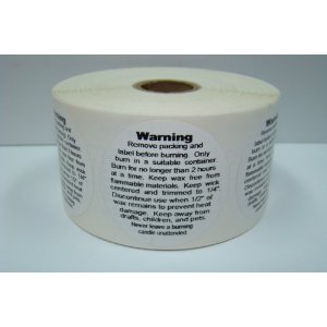 candle warning labels - safety instructions